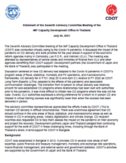 Statement on Seventh Meeting of the Advisory Committee of the IMF Capacity Development Office in Thailand (CDOT)
